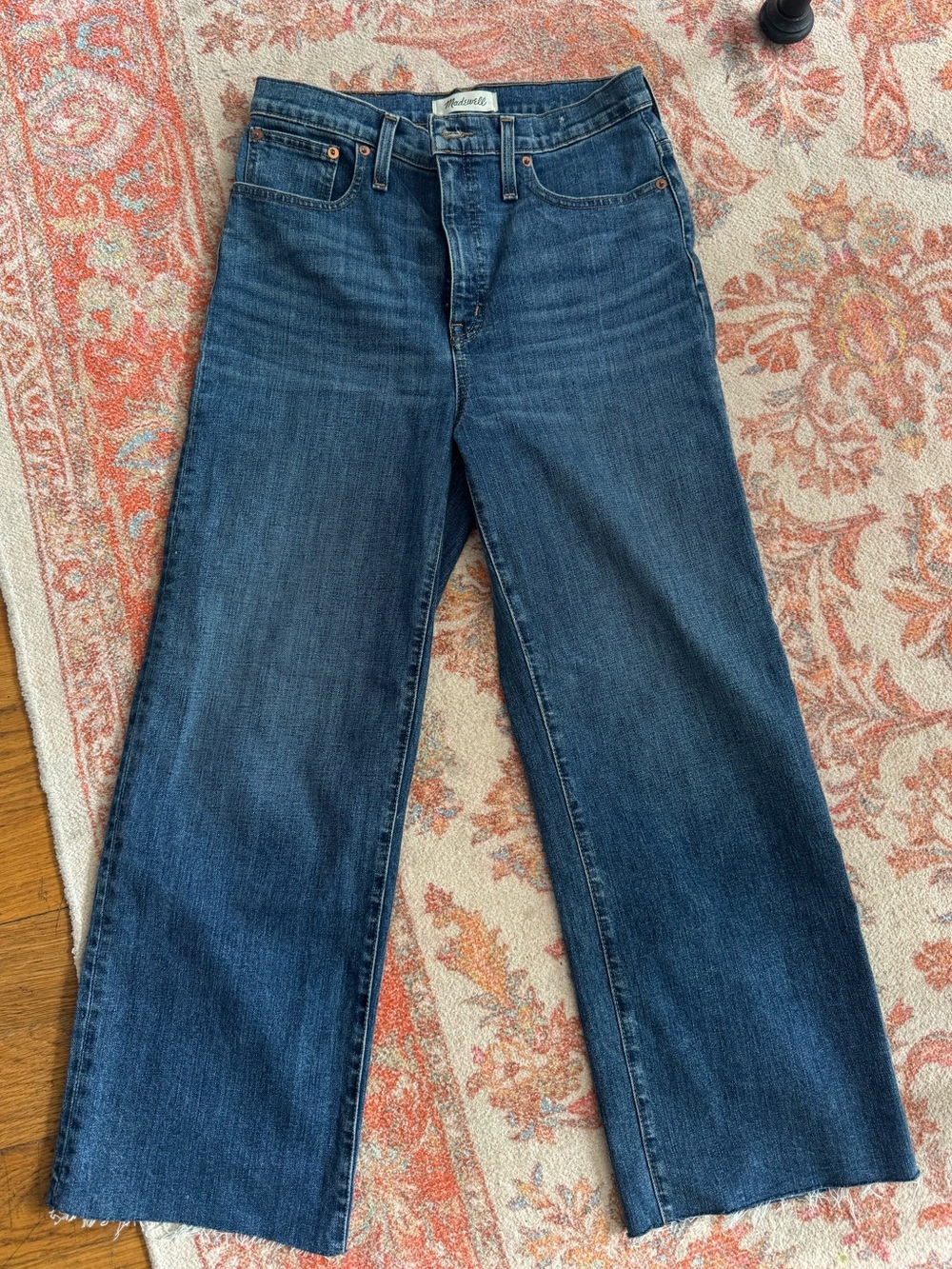 Madewell Women's Dark Blue Wide-Leg Jeans